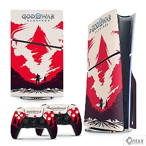 Skin PS5 Slim Adesiva God Of War Minimalist