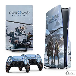 Skin PS5 Slim Adesiva God Of War Ragnarok II