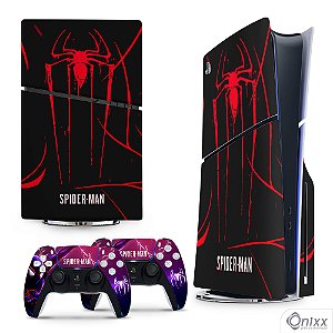 Skin PS5 Slim Adesiva Aranha Negra