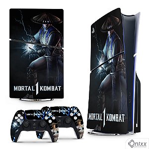 Skin PS5 Slim Adesiva Mortal Kombat 1 Raiden