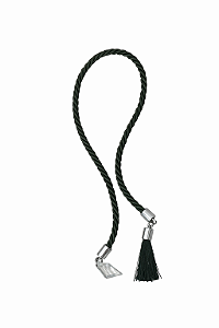 CORDÃO POMPOM MUSGO C/PRATA 42CM 1UN