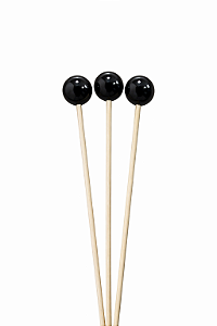 VARETA DECORATIVA  BOLINHA PRETA  26CM 1UN