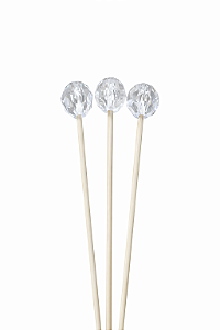 VARETA DECORATIVA BOLINHA CRISTAL 26CM 1UN