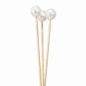 VARETA DECORATIVA BOLINHA PEROLADA 26CM 1UN