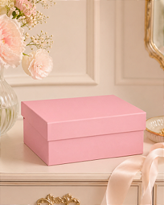 CAIXA RIGIDA SAPATO ROSA 12X30X22CM 1UN