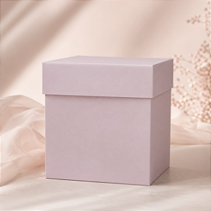 CAIXA RIGIDA PANETONE ROSA BB 16X16X20CM 1UN