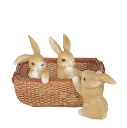 DEC COELHO C/FILHOTE MRR/NAT 20cm 1 UN