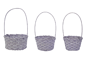 CESTA C/ALCA ROXO JOGO C/3 UNIDADES