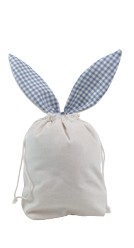 SACO COELHO XADREZ BRANCO/AZUL 1UN