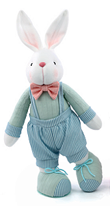 COELHO DECORATIVO LISTRAS AZUL 1UN