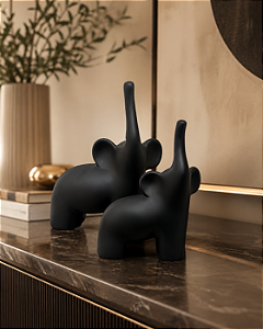 DUPLA ELEFANTE AFRICANO PRETO