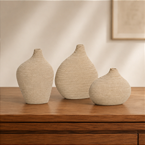 KIT MINI VASO EM CERAMICA 3PCS