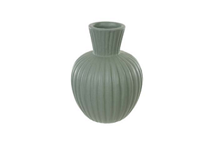 VASO DECORATIVO PORCELANA VERDE 16cm 1UN