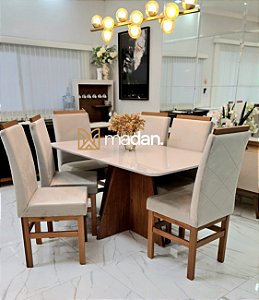 MESA AVULSA 160X090 CANELA VIDRO OFF WHITE