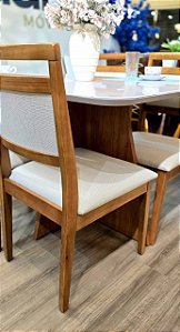 Conjunto Mesa Retangular Mark 120x090 + 4 cadeiras Marie