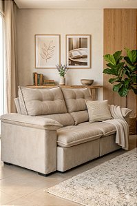 Sofá Havana 2,50m Creme Palha