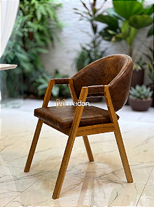 CADEIRA AGATHA COURISSIMO MARROM | AVULSA