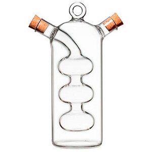 GALHETEIRO DE VIDRO BOROSSILICATO 02 EM 01 320/70 ML