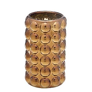 VASO DECORATIVO DOURADO GRANDE 22CM