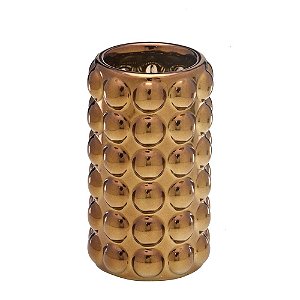 VASO DECORATIVO DOURADO PEQUENO 18CM