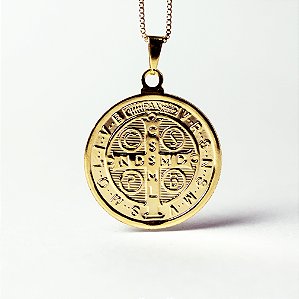 Pingente Medalha de São Bento (25mm de diâmetro)