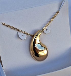 Colar Gota dourada