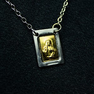 Escapulário Nossa Senhora do Carmo (Aço inoxidável)