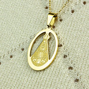 Colar Dourado Nossa Senhora Aparecida
