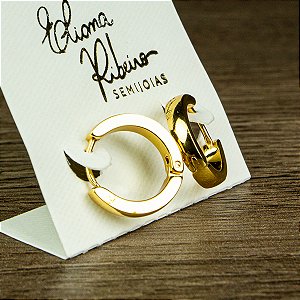 Brinco Argola Dourada em Aço Inoxidável