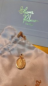 Pingente Medalha Nossa Senhora de Guadalupe Diamantada