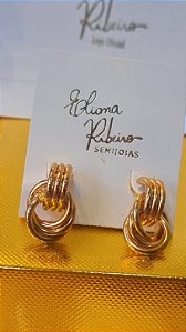 Brinco nó dourado