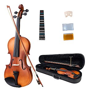 Violino Para Iniciantes Alta Qualidade Regulagem Cavalete Estandarte Ideal Ressonância Acabamento 4/4 3/4 1/2 1/8 1/16