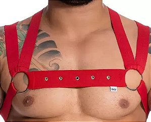 Harness Peitoral Elástico Vermelho