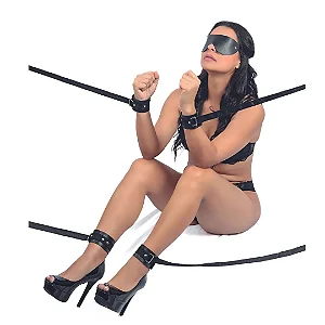 Kit Bondage Algema + Tornozeleira + Venda