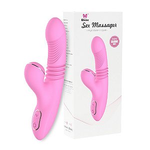 Vibrador Vai e Vem com Sugador no Clitóris