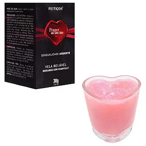 Vela Beijável Sensualidade Ardente Morango com Chantilly 30G