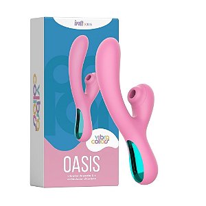 Vibrador Ponto G e Sugador no Clitóris Oasis