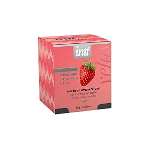 Vela para Massagem Beijável Sabor Morango Intt 40g