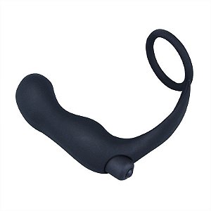 Vibrador de Próstata com vibrador e Anel Peniano 9,4x3,7cm