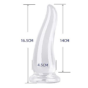 Plug Anal em Silicone - Formato de Cone - 16,5x4,5cm