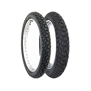 Pneu Moto Diant 90/90-21 Tras 120/80-18 T&c Technic C/ Câm