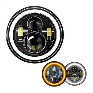 Farol Angel Eyes Defender Led Jeep Troller Fusca Kombi