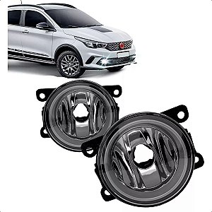 Par Farol De Milha Fiat Argo 17 A 23 Policarbonato Aro Prata