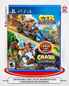 Pacote Crash Bandicoot N. Sane Trilogy + CTR Nitro-Fueled - Ps4