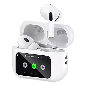 Fone De Ouvido Sem Fio Bluetooth 5.3 TWS Tela Touch