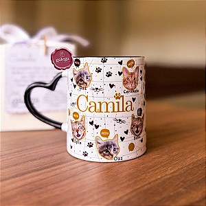 Caneca com Rostinhos dos Pets - Presente Personalizado com Nome 325ml