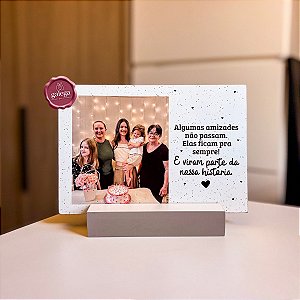 Placa Decorativa Personalizada com Fotos e Frases