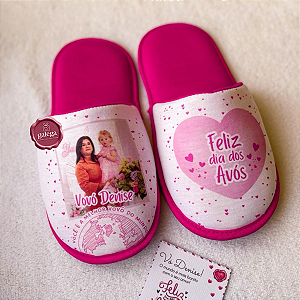 Pantufa Personalizada para Avó Presente de Dia dos Avós