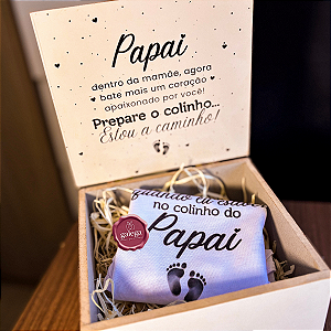 Caixa Revelação de Gravidez para Papai Personalizada
