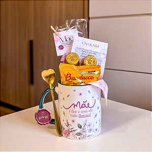Caneca Mãe é Flor Personalizada com Kit Afeto